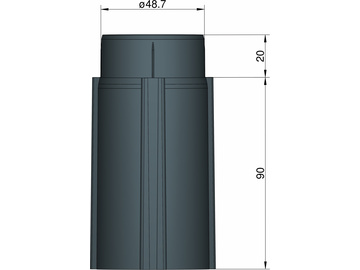Klima základna 50mm 4-stabilizátory černá / KL-31050400