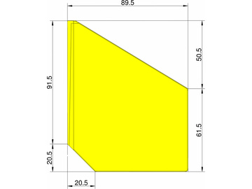 Klima stabilizátor typ šipka žlutý / KL-3204012