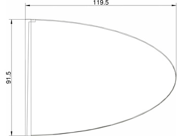Klima stabilizátor typ elipsa bílý / KL-3209013
