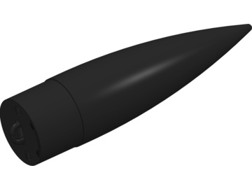 Klima 50 mm Nose Cone with Storage Compartment, Black / KL-49110