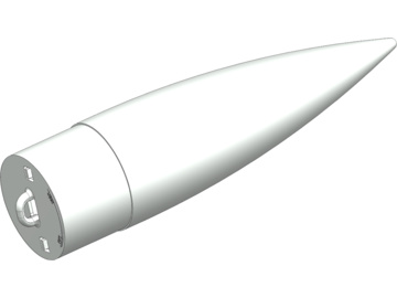 Klima 50 mm Nose Cone with Storage Compartment, White / KL-49119