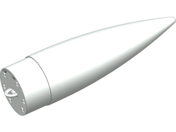 Klima 75 mm Nose Cone with Storage Compartment, White Klima 75 mm Nose Cone with Storage Compartment, White / KL-49129