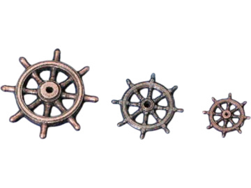 Rudder wheel metal burnished 15 mm / KR-60661
