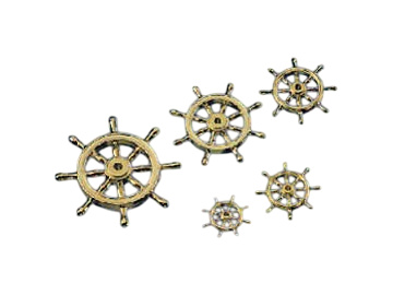 Rudder wheel gold plated 30 mm / KR-60664