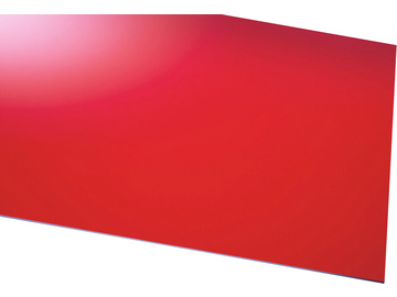 ABS plate red 600x200x1.0 mm / KR-80455