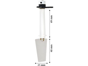 Raboesch kormidlo kompletní kov 22x40mm Raboesch kormidlo kompletní kov 22x40mm / KR-rb107-30
