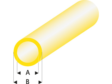 Raboesch profil ASA trubka transparentní žlutá 2x3x330mm (5) / KR-rb424-53-3