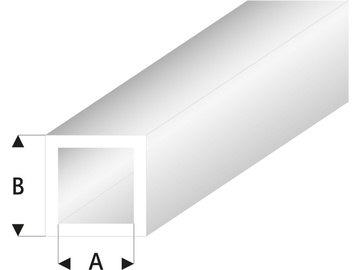 Raboesch profil ASA trubka čtvercová transparentní bílá 4x5x330mm (5) / KR-rb431-57-3