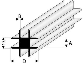 Raboesch profil ASA spojovací křížový 1x330mm (5) Raboesch profil ASA spojovací křížový 1x330mm (5) / KR-rb448-51-3