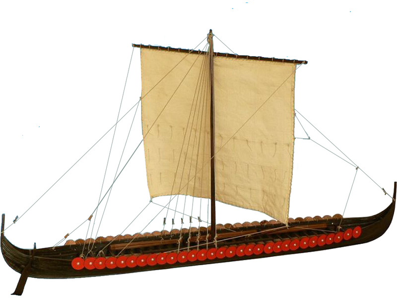 Dušek Vikingská predĺžená loď 1060 1:35 kit KR-21205
