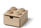 LEGO Wood wooden table box 4 with drawer oak