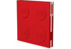 LEGO zápisník s gelovým perem jako klipem červený