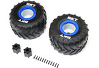 Losi kolo 2.6" s pneu BKT Monster Truck Tire, střední vložka, beadlock modrý (2): LMT 2.0