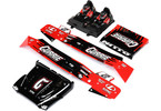 Losi Body/Driver Set, Red, Silkscreened: Hammer Rey