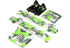 Losi Body/Driver Set, Green, Silkscreened: Hammer Rey