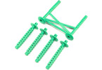 Losi Rear Body Support and Body Posts, Green: LMT