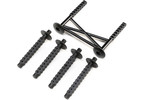Losi Rear Body Support and Body Posts, Black: LMT