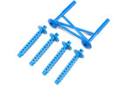 Losi Rear Body Support and Body Posts, Blue: LMT