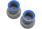 Losi MT Wheel, Blue Beadlock, Lt Grey(2): Mini LMT