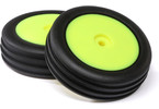 Losi kolo s pneu Wide Body Rib, přední, disk žlutý (2): Mini-B