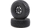 Losi 1/10 Alpine Front/Rear 2.2/3.0 Pre-Mounted Tires, 12mm Hex (2): Baja Rey