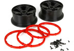Losi 1/5 Front/Rear 4.75 Pre-Mounted Tires, 24mm Hex, Black (2): DBXL 1:5