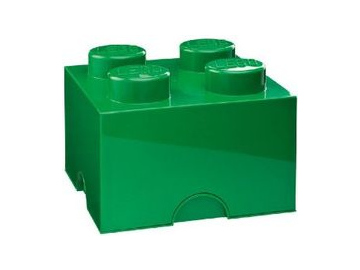 LEGO úložný box 250x250x180mm - tmavě zelený / LEGO40031734