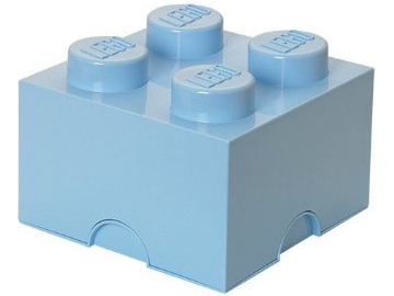 LEGO úložný box 250x250x180mm - světle modrá / LEGO40031736