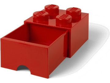 LEGO úložný box s šuplíkem 250x250x180mm - červený / LEGO40051730