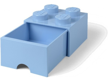 LEGO úložný box s šuplíkem 250x250x180mm - světle modrý / LEGO40051736