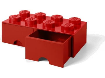 LEGO úložný box s šuplíky 250x500x180mm - červený / LEGO40061730