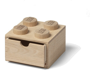 LEGO Wood dřevěný stolní box 4 se zásuvkou dub / LEGO40200901
