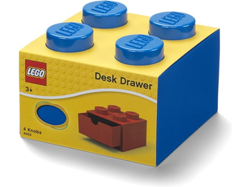 LEGO stolní box 4 se zásuvkou modrý / LEGO40201731