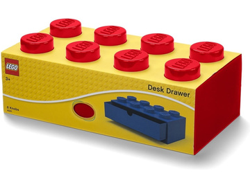 LEGO stolní box 8 se zásuvkou červený / LEGO40211730