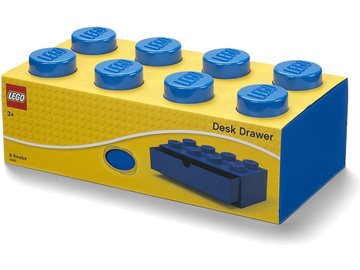 LEGO stolní box 8 se zásuvkou modrý / LEGO40211731