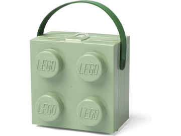 LEGO box s rukojetí 166x165x117mm - zelená army / LEGO40240005