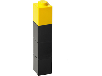 LEGO láhev na pití čvercová - černá / LEGO40410003