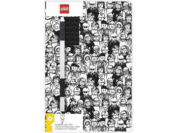 LEGO zápisník A5 s černým perem Minifigure Brick / LEGO52379