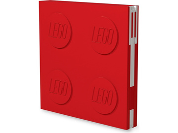 LEGO zápisník s gelovým perem jako klipem červený / LEGO52439A