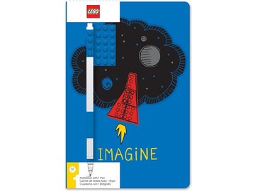 LEGO zápisník A5 s modrým perem Imagine / LEGO52523