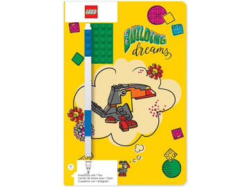 LEGO zápisník A5 s modrým perem Building Dreams / LEGO52525