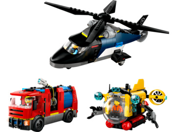 LEGO City - Remix: Helikoptéra, hasičský vůz a ponorka LEGO City - Remix: Helikoptéra, hasičský vůz a ponorka / LEGO60462