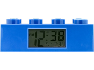 LEGO hodiny s budíkem - Brick modré / LEGO9002151