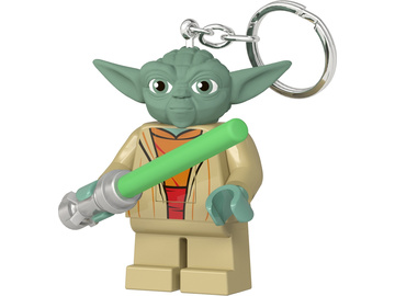 LEGO svítící klíčenka - Star Wars Yoda se světelným mečem / LGL-KE122