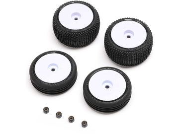 Losi kola s pneu bílý disk (4): Micro-B Losi kola s pneu bílý disk (4): Micro-B / LOS-1763