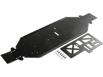 Losi Chassis with Brace, 4mm Black: DBXL-E 2.0 / LOS251090