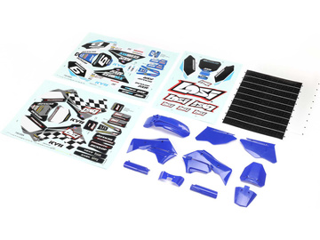 Losi Blue Plastics w/Wraps: PM-MX Losi Blue Plastics w/Wraps: PM-MX / LOS260001