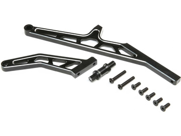 Losi Chassis Brace Set Rear, Aluminum Black: DBXL-E 2.0 / LOS351015