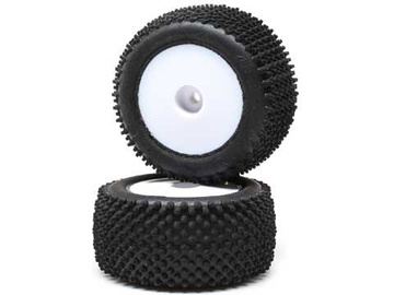 Losi kolo s pneu Pin, zadní, blý disk (2): Mini-T 2.0 / LOS41013