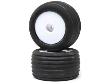 Losi kolo s pneu Direct, přední, bílý disk (2): Mini-T 2.0 / LOS41014